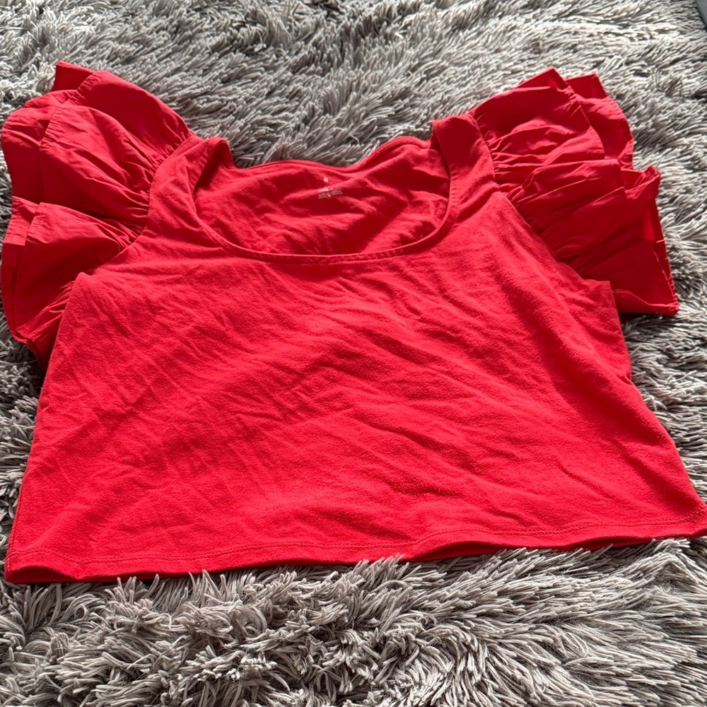 a new day Vibrant Red Puff Sleeve top